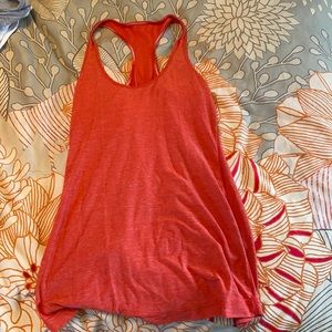 Coral razor back workout top